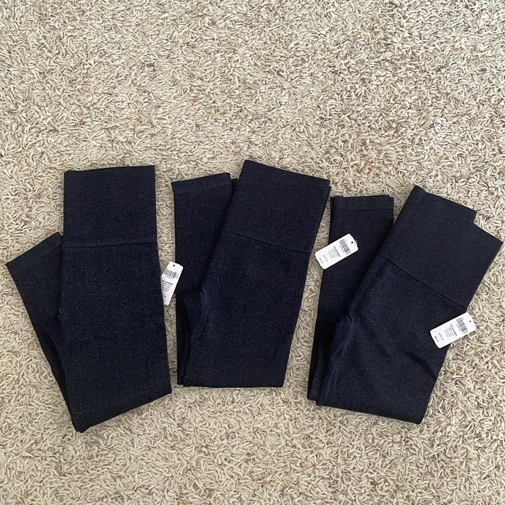 NWT Soma Slimming Denim Crop Legging Bundle of 3 XS Extra Small Blue Indigo
